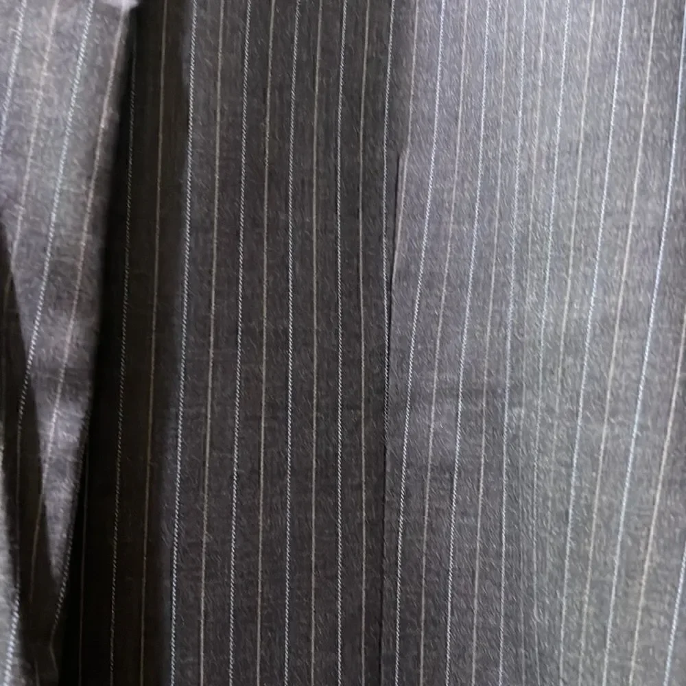 Oscar de La Renta Grey w Blue Pinstripes 3-button Men’s 48R Sports Coat Blazer
